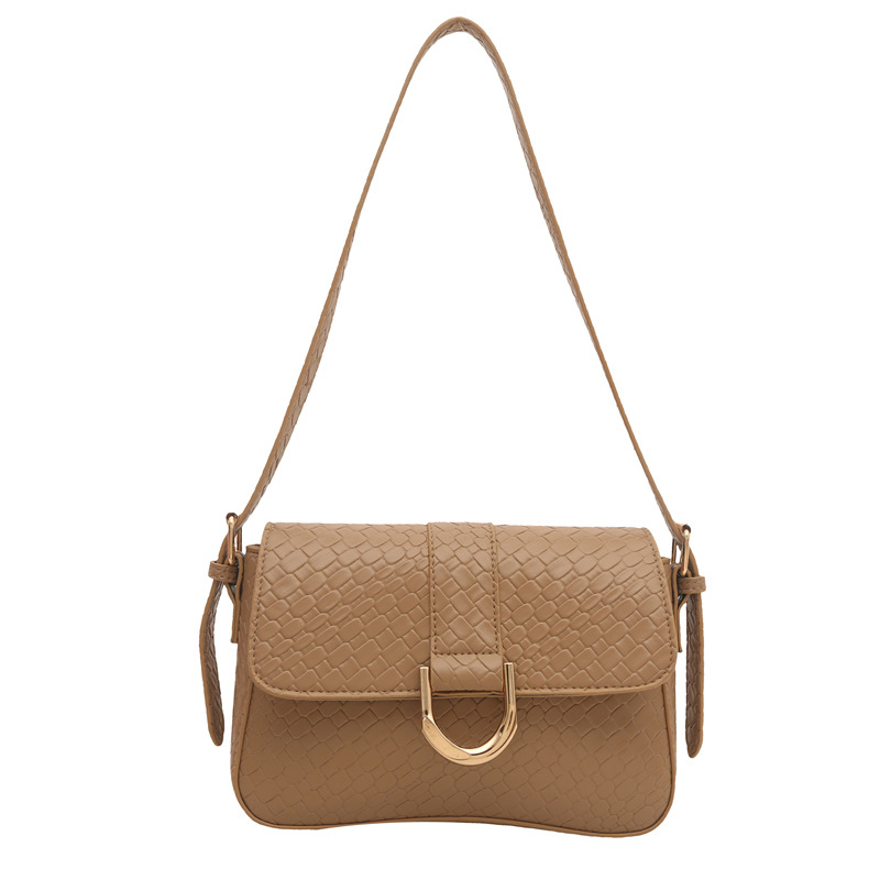 Bolsa de brazo de mujer trenzada retro 2025 primavera nueva bolsa de brazo en el temperamento bolso pequeño bolso cuadrado bolso mujer