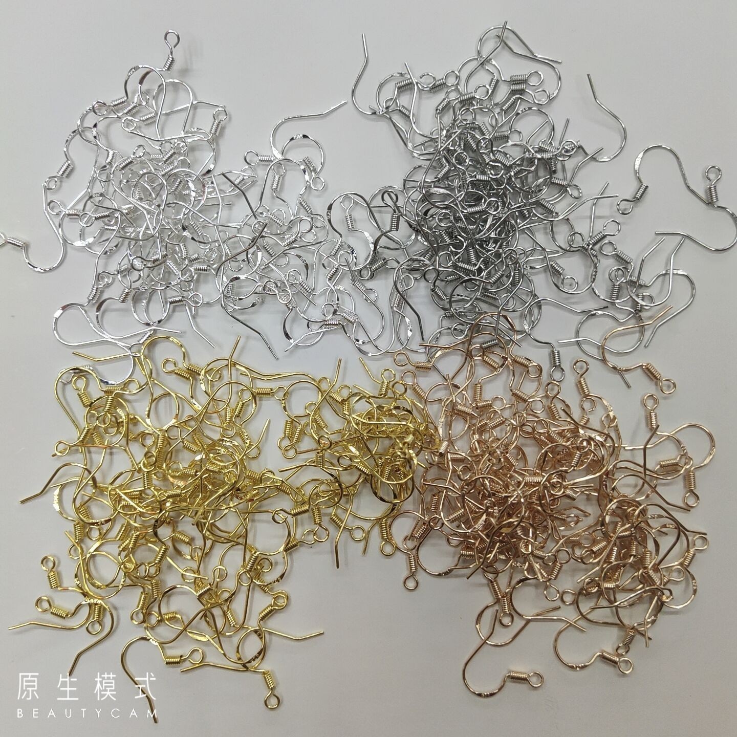 DIY耳环耳钩饰品配件电镀银仿925银简约饰品材料铜百搭仿银耳饰