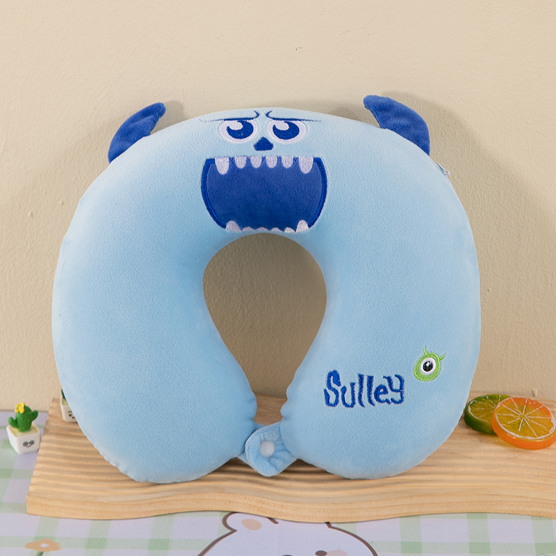 Almohada en forma de U de negocios, almohada para el almuerzo de oficina, viaje de negocios, almohada para el cuello de rebote lento, almohada en forma de U de espuma con memoria de joroba