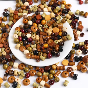 New Chinese-Style Wooden Beads Loose Beads Handmade DIY Square Beads Solid Wood Spacer Beads Bracelet Necklace Vintage Jewelry Accessories Beads
