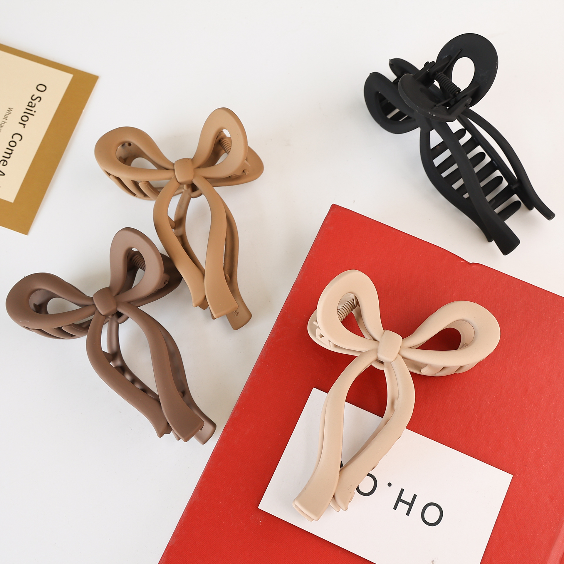 72g Weight Hair Claws Hair Accessories Type 1 Piece Quantity Casual, Holiday, Daily Occasion Plastic Material Bow Knot Pattern All Seasons Season Women's Gender Retro, Classic Style Style Retro Classic Style Women's Bow Knot Plastic Hair Claws 6