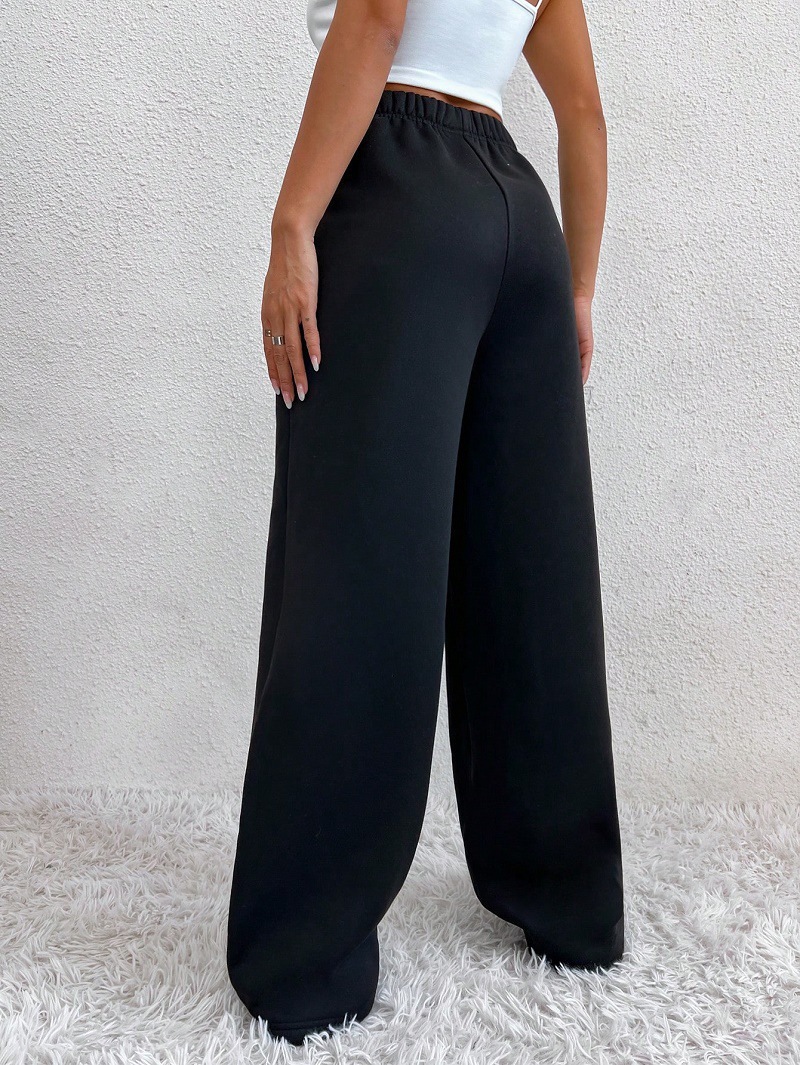 Otoño y invierno de Europa y América nueva ropa de mujer con pantalones cálidos de vello de cintura alta sensación deportivo casual uso diario image 4