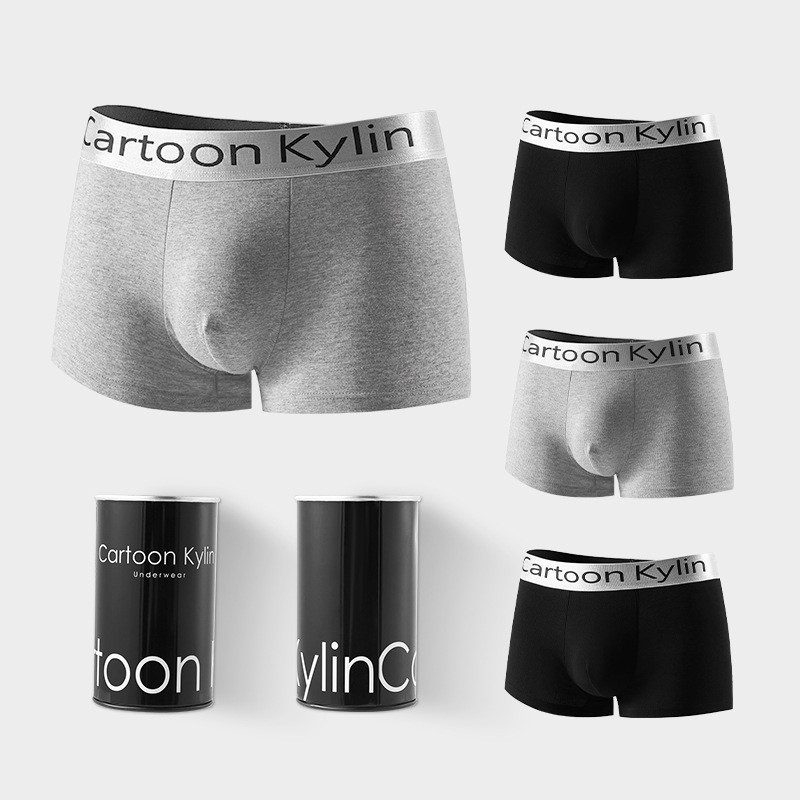 Single-Pack Cxc Mid-Waist Antibacterial Underwear for Adult Men, Modal Boxer Briefs, Men's Pure Cotton Briefs Wholesale