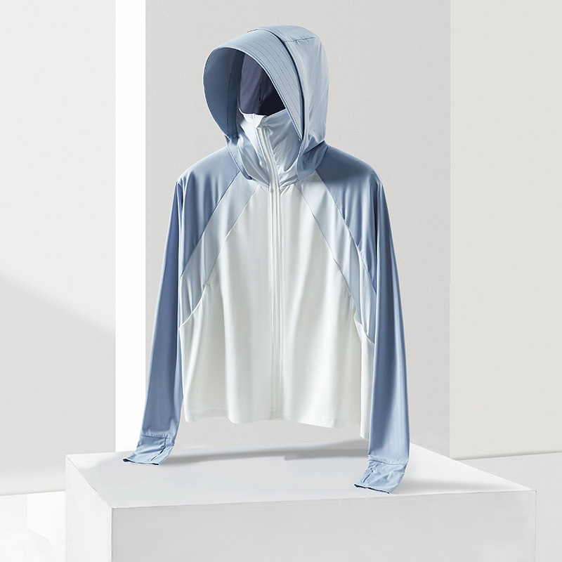 Upf50+ Ice-Feel Comfortable Anti-Uv Skin Protection Clothing for Women, Breathable, Removable Brim, Sun Protection Clothing, Outdoor Lightweight