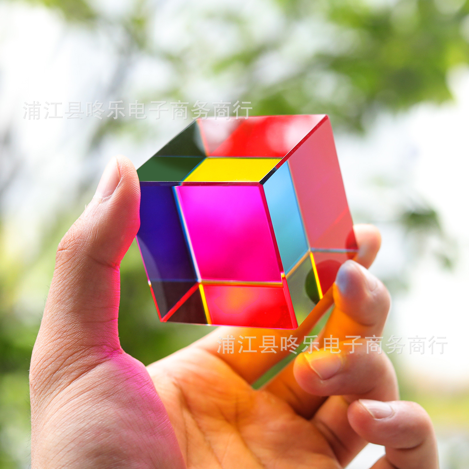 Cristal transfronterizo decoración cuadrada de color decoración de la casa modelo de artefactos de cubo de color lente de cámara foto de cambio de color