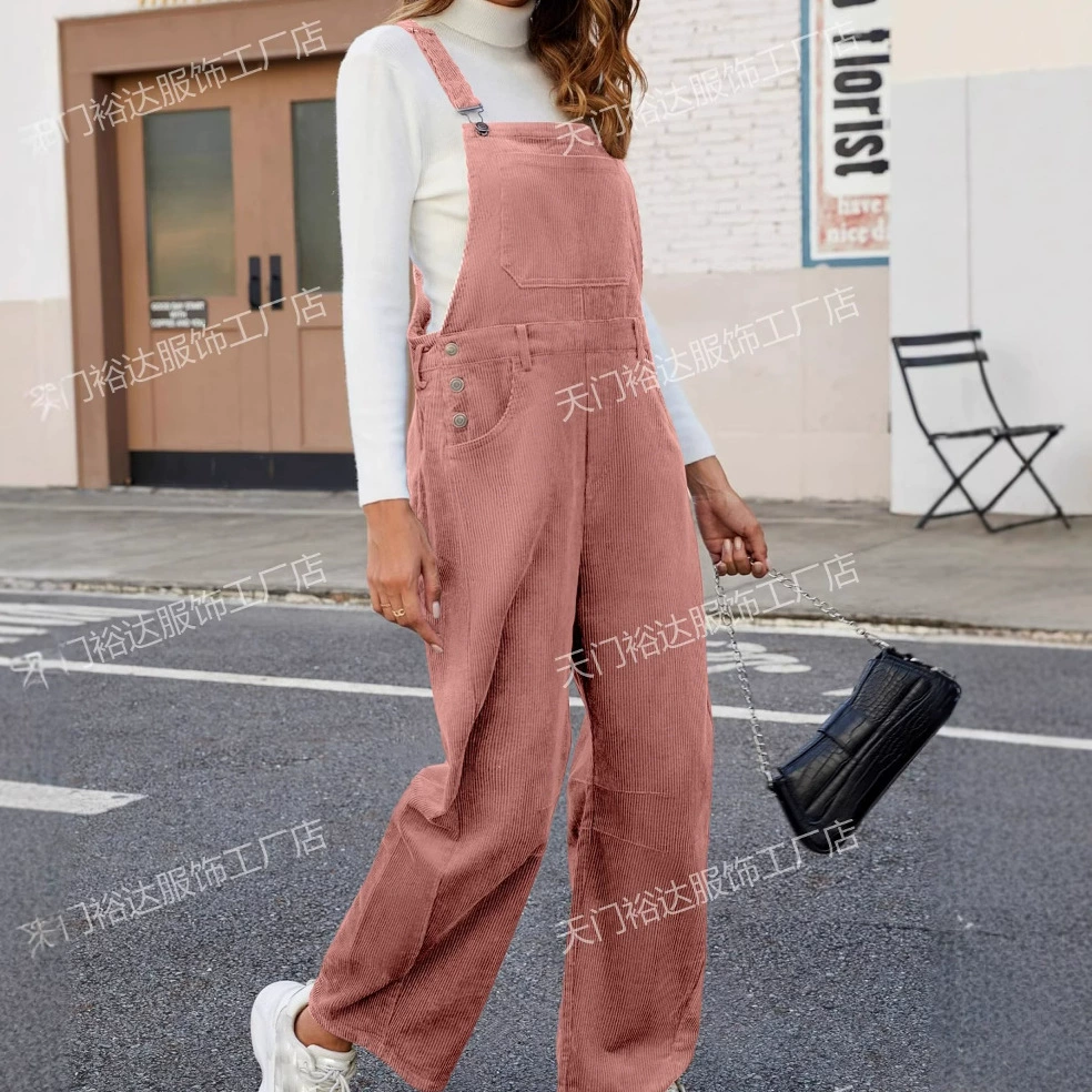 Независимый сайт Amazon, европейские и американские трансграничные комбинезоны, брюки-карго, женская мода, свободный комбинезон, женский свободный новый стиль