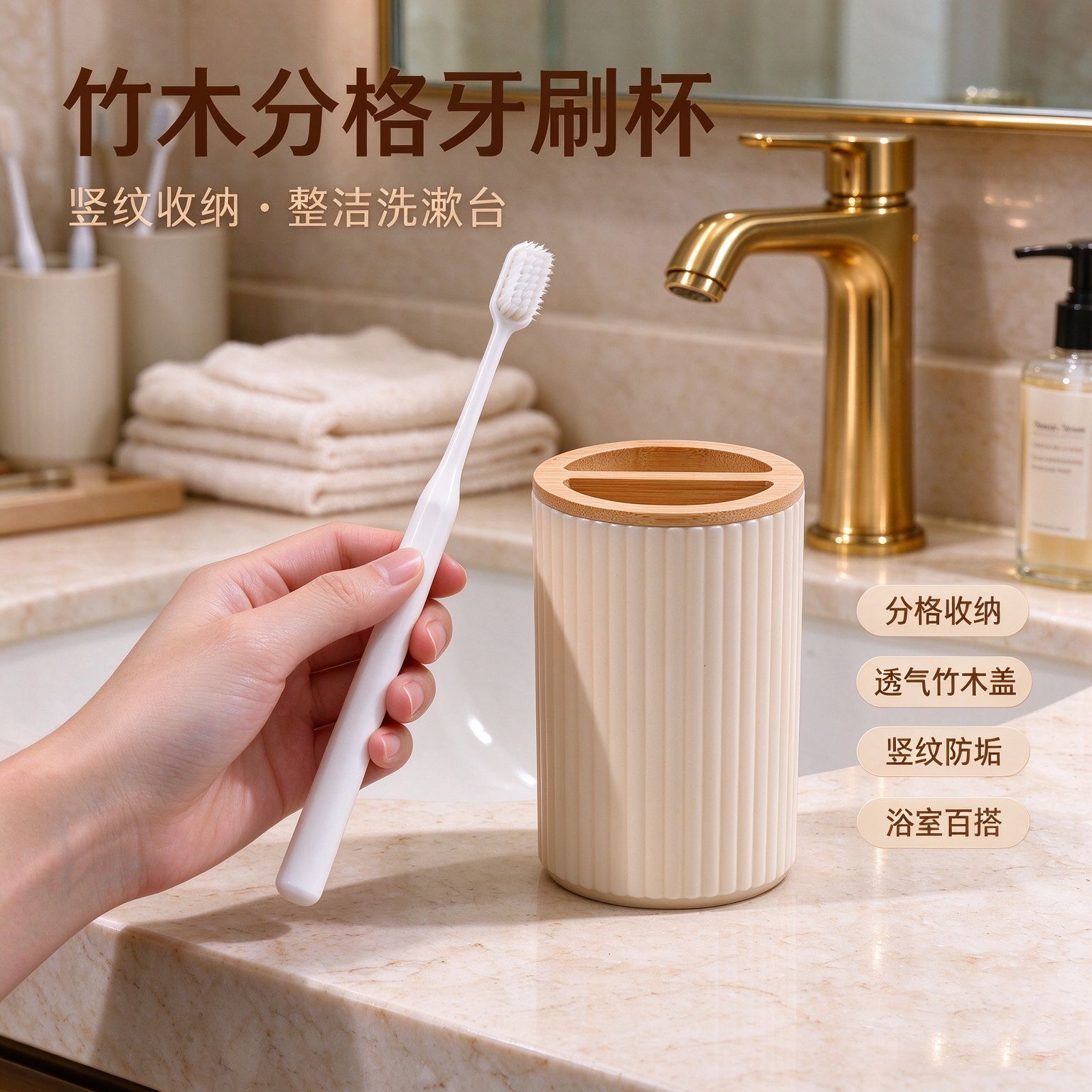 Juego de Accesorios de Baño de 2 Piezas, Plástico, Textura Rayada, para Baño