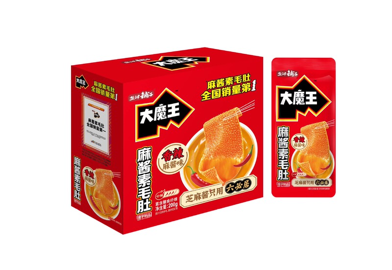 Yanjinpuzi Demon King 18 グラム胡麻ソースこんにゃくベジタリアン牛タンベジタリアンビーフタングリスナックスナックボックス卸売|undefined