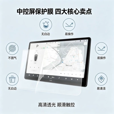 transparent, anti-fingerprint, easy to apply, Car interior film