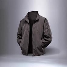 2025新款男士春秋运动外套立领上衣骑行跑步风衣帅气户外休闲夹克