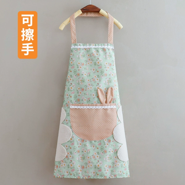 Hand wipe waterproof floral rabbit ear green