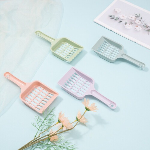 Cat litter scoop, thickened cat litter shovel with long handle, toilet waste scoop, long-handled small-sized cat sand shovel for large-pore tofu cat litter