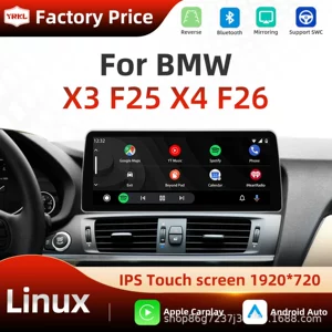 BMW X3 F25 X4 F26 12.3 düym Android avtomobil naviqasiya sistemi.