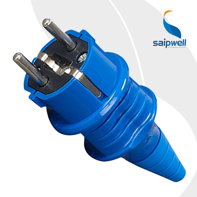 厂家直供SP-10838欧式工业插头 蓝色SCHUKO 工业用欧式防水插头