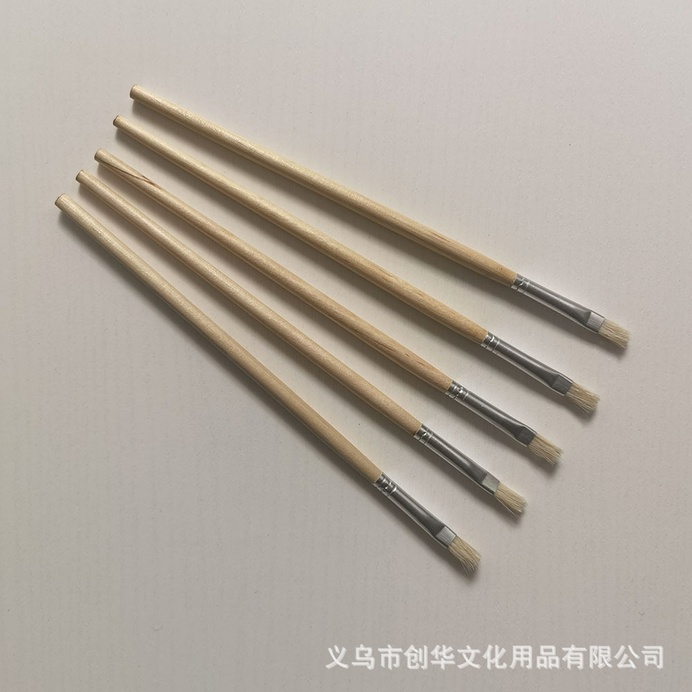 加工定制清漆木杆661-1号猪鬃毛油画笔刷猪鬃小毛刷