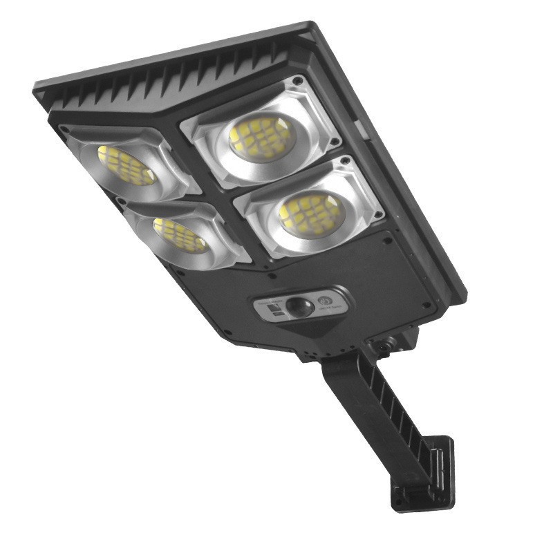 energía solar transfronteriza de doble fila integrada lámpara de patio de control remoto iluminación al aire libre inducción del cuerpo humano luz intensa lámpara de calle