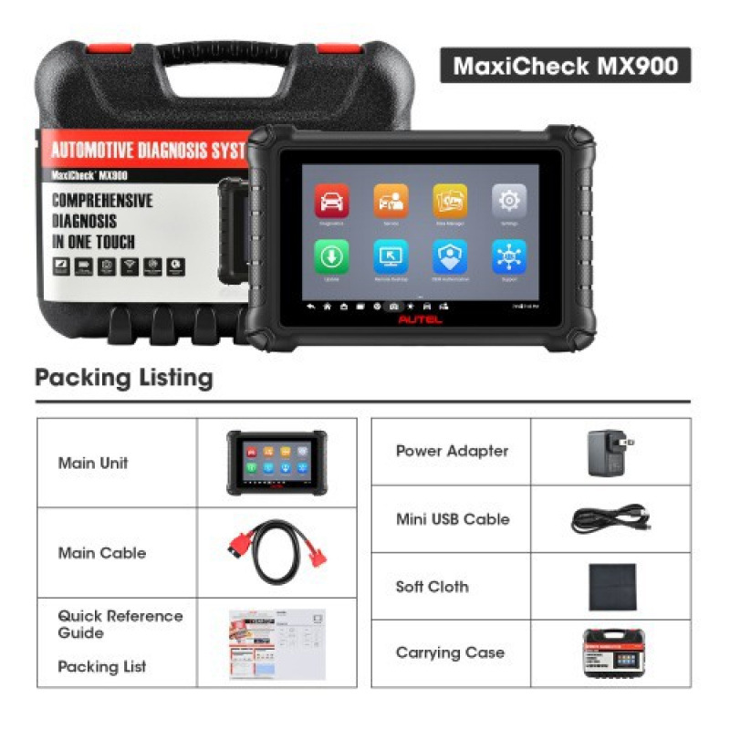 Escáner de Diagnóstico Automotriz MaxiCheck MX900 para Automóviles