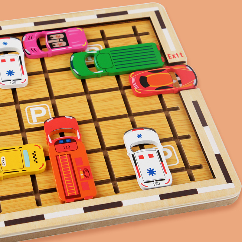 Coche de madera para niños saliendo del juego de la Biblioteca educación temprana desarrollo de inteligencia pensamiento lógico concentración revertir juguetes de almacenamiento