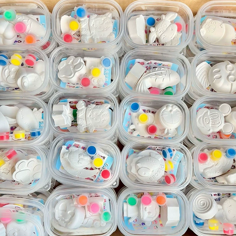 Гипсовая кукла раскраска ручной работы DIY рисование граффити рисование детский сад маленький подарок детский парк киоск