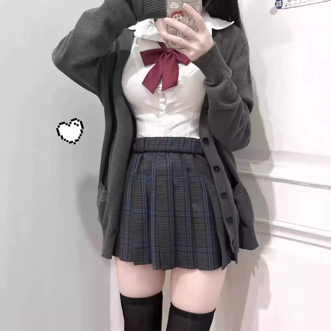 Kawashima & Частная Ая/Новая школа Чувство JK юбка Студенческая юбка Половина юбка Женская униформа JK плиссированная юбка