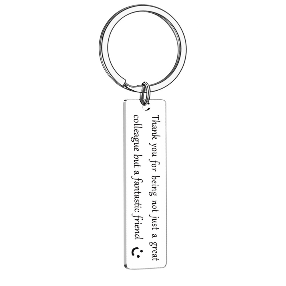 2023 de acero inoxidable llavero Conducción Segura colega jefe renuncia regalo conmemorativo despedida colgante joyería moda