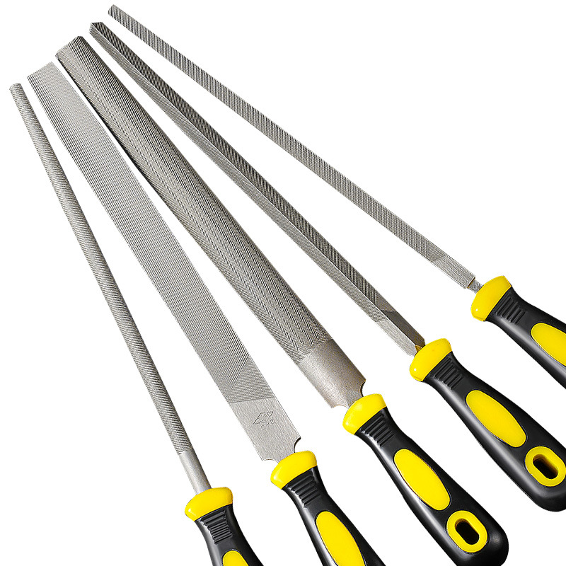 File, woodworking metal polishing tool, gear fitter, 6-12 inch flat round file, triangular file, hig