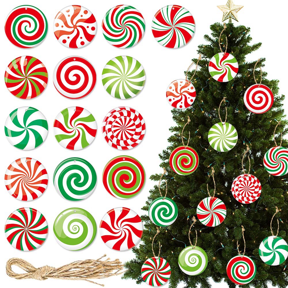 Amazon decoración navideña Candy etiqueta colgante decoración de fiesta de año nuevo decoración de árbol de Navidad colgante