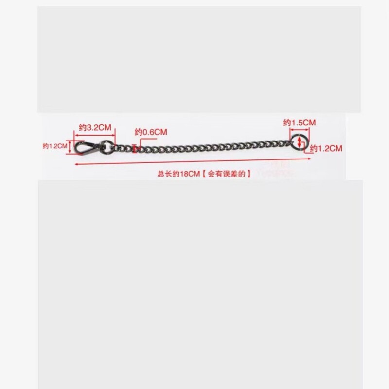 批发6mm包挂饰链配件挂件金属扣浅金双层圈布偶玩具链条毛球配链|undefined