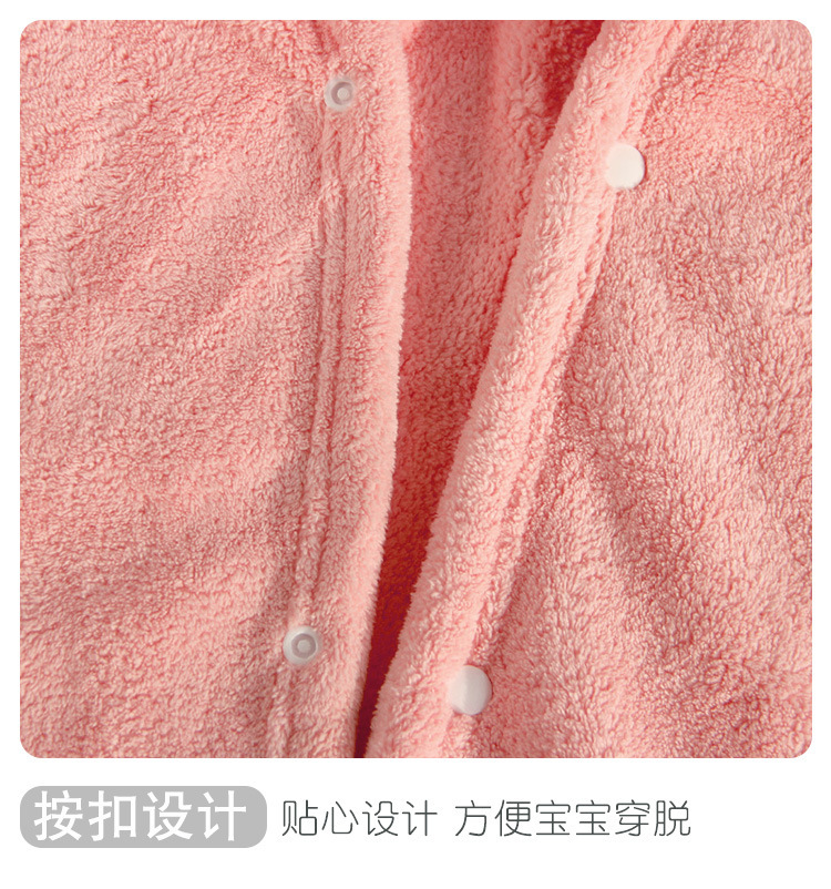 厂家直供批发超柔吸水男女宝宝珊瑚绒浴巾 卡通连帽婴