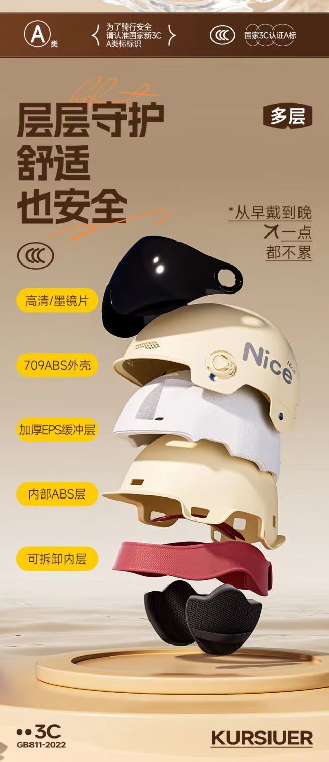 New national standard 3C certified electric motorcycle helmet