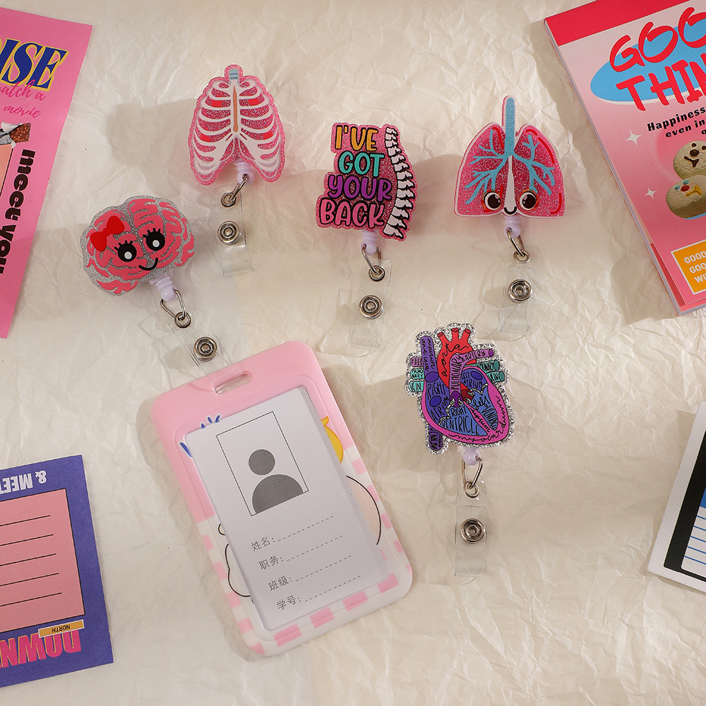 20g Weight Name Tag Buckle Stationery Type 1 Piece Quantity School Occasion Acrylic Material Cartoon Pattern Cute Style 1 Piece Cute Cartoon Arylic Name Tag Buckle 2