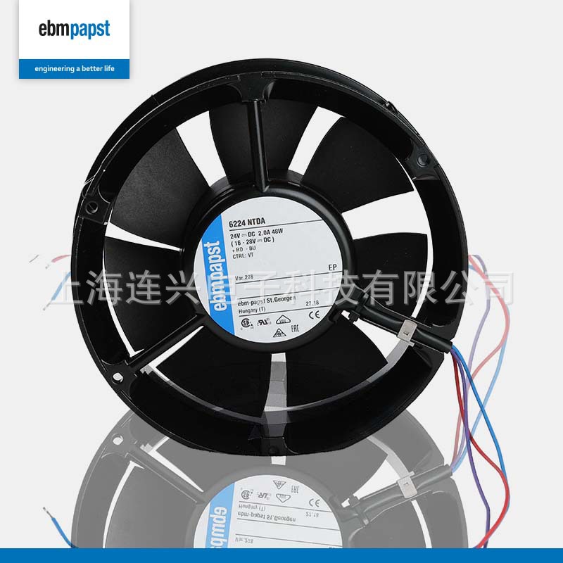 全新德国ebmpapst 6224NTDA轴流散热风机防水 变频风扇