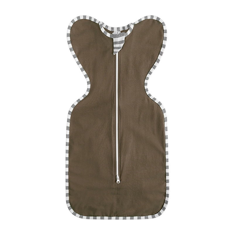 Infant sleeping bag surrendered and breathable newborn solid color spring and summer anti -kick was baby