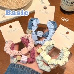 高级感简约发绳套装少女百搭皮筋头绳气质小肠发绳发圈扎马尾发饰