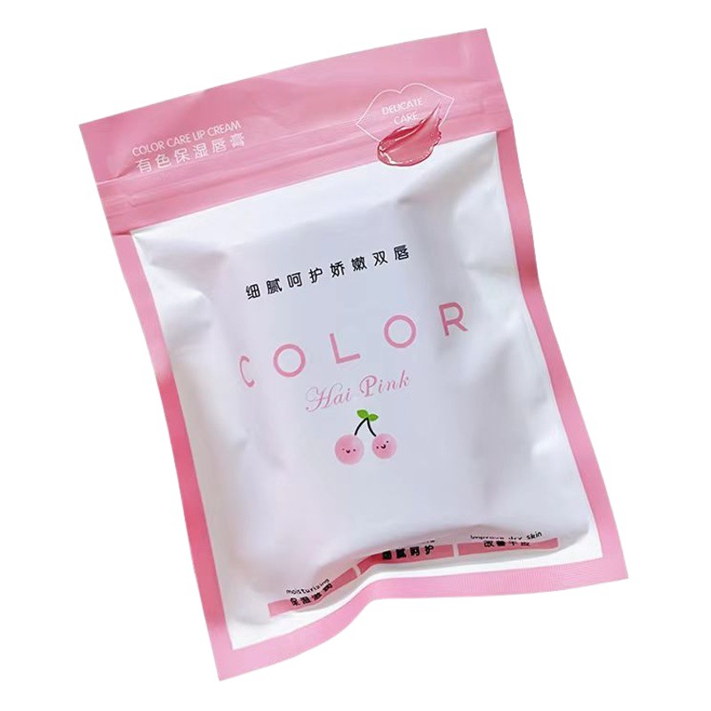 HAIPINK Three Pack Colored Moisturizing Lip Balm Lipstick Moisturizing Fading Lip Pattern Anti-dry Cracking Joker