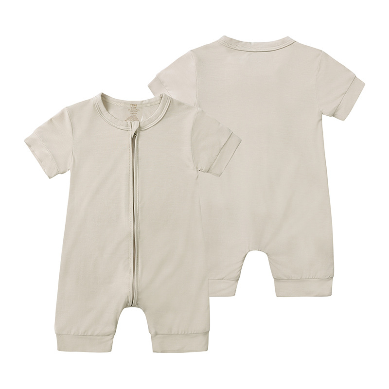 Basic Solid Color Cotton Baby Rompers display picture 3