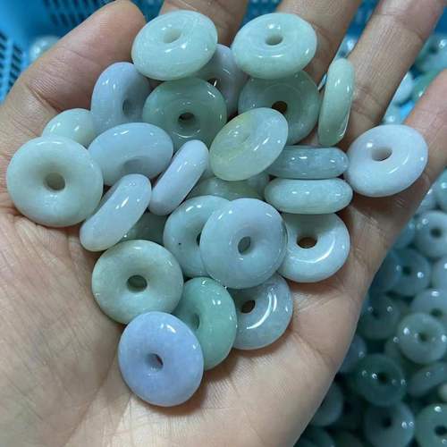 18MM A-grade jade agate safety seal necklace loose beads bracelet jade crafts Fuchuibao's selection