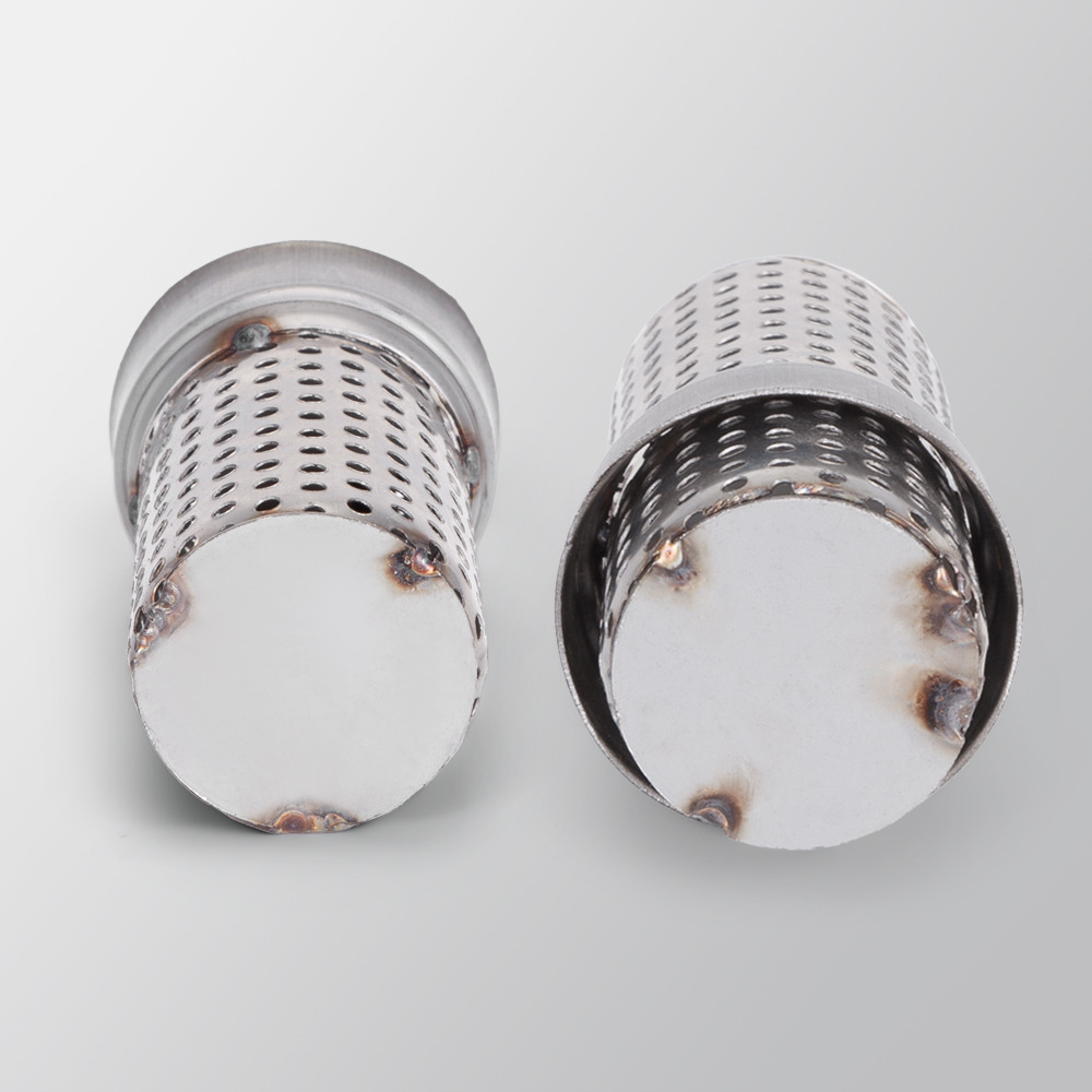 Motorcycle exhaust pipe muffler universal O-shaped mesh muffler high temperature porous back pressure muffler noise reduction