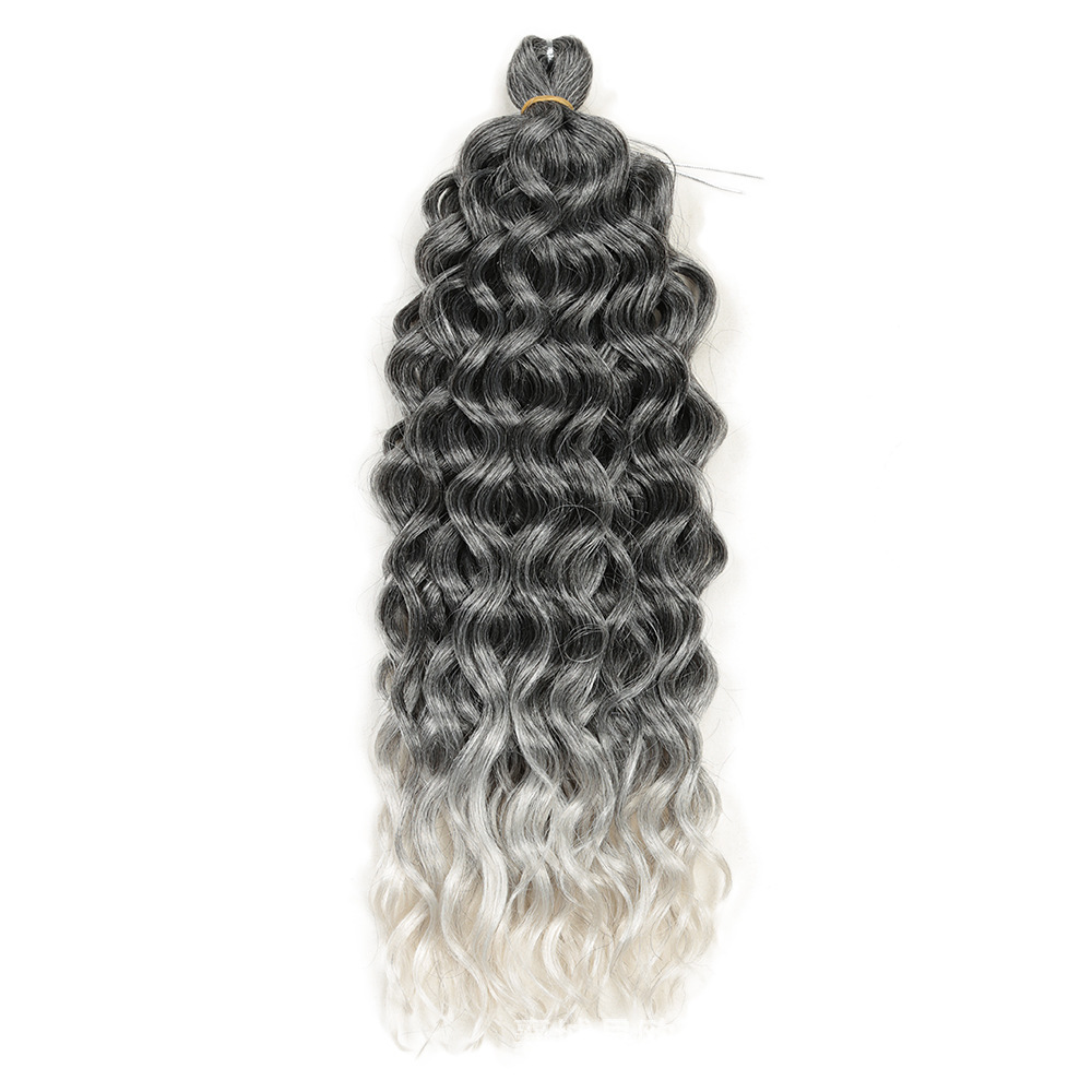 Hawaii roll HAWALL CURL peluca blanca ganchillo pelo África sucia trenza 24inch120g al por mayor