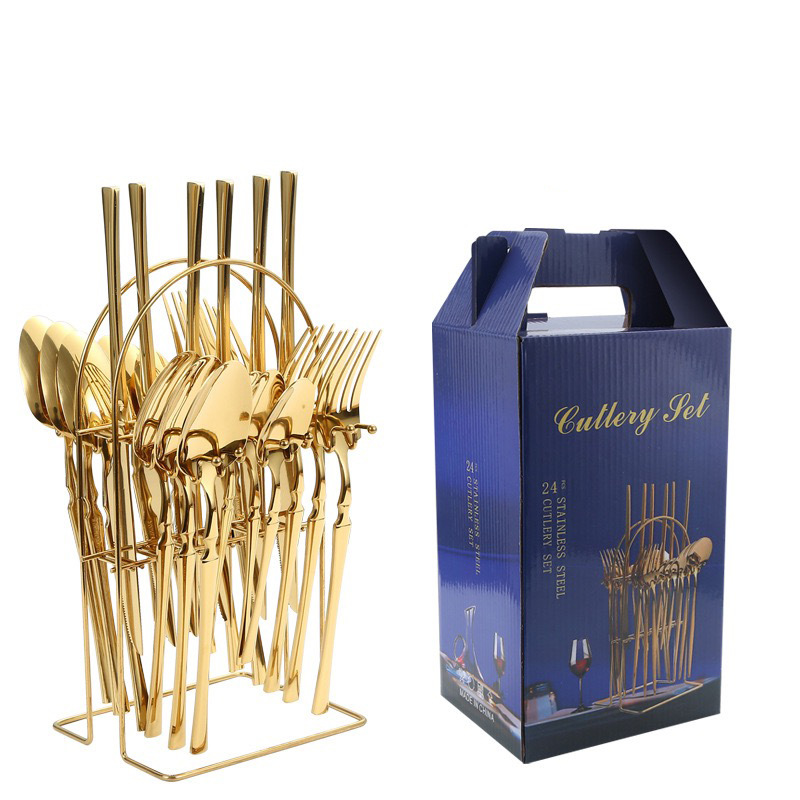 Trans-border Amazon Xiaoman cintura juego de vajilla de acero inoxidable hotel comida occidental cuchillo tenedor cuchara caja de regalo bistec cuchillo tenedor cuchara