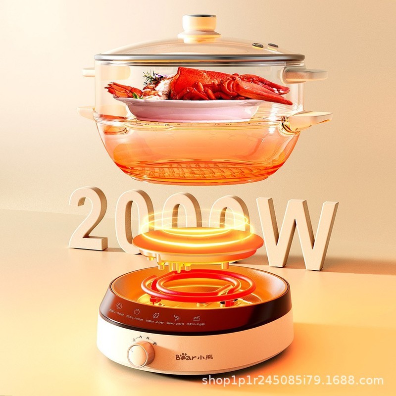 Bear/Little Bear DZG-CA3G1-電気蒸し器 卵蒸し器 家庭用多層分割電気蒸し器 電気中華鍋|undefined