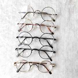 3元多度数不齐低价处理复古眼镜框文艺圆形老花镜钢皮弹簧脚库存