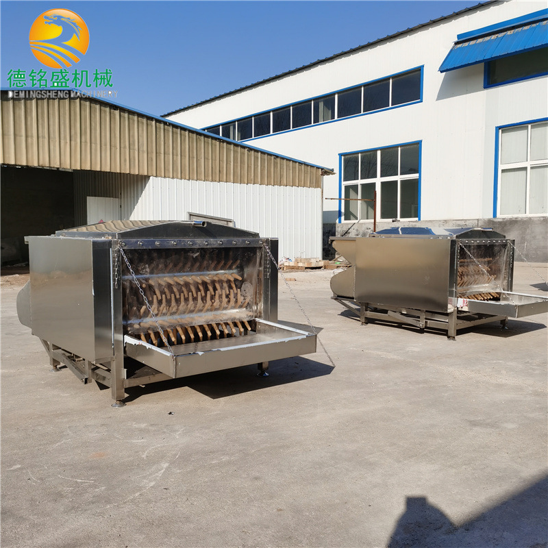 厂家货源出售鸭子拔毛设备 连续式鸡鸭鹅脱毛机 家禽全自动脱毛机