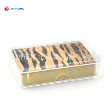 定制压纹背面纸牌窄牌卡牌防水塑料盒装镀金边金箔黄金整箱扑克牌