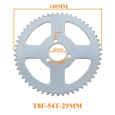 Gasoline Scooter T8F Gear | Motosiklet ləvazimatları və aksesuarları - t8f-54t-29mm-silver-250g