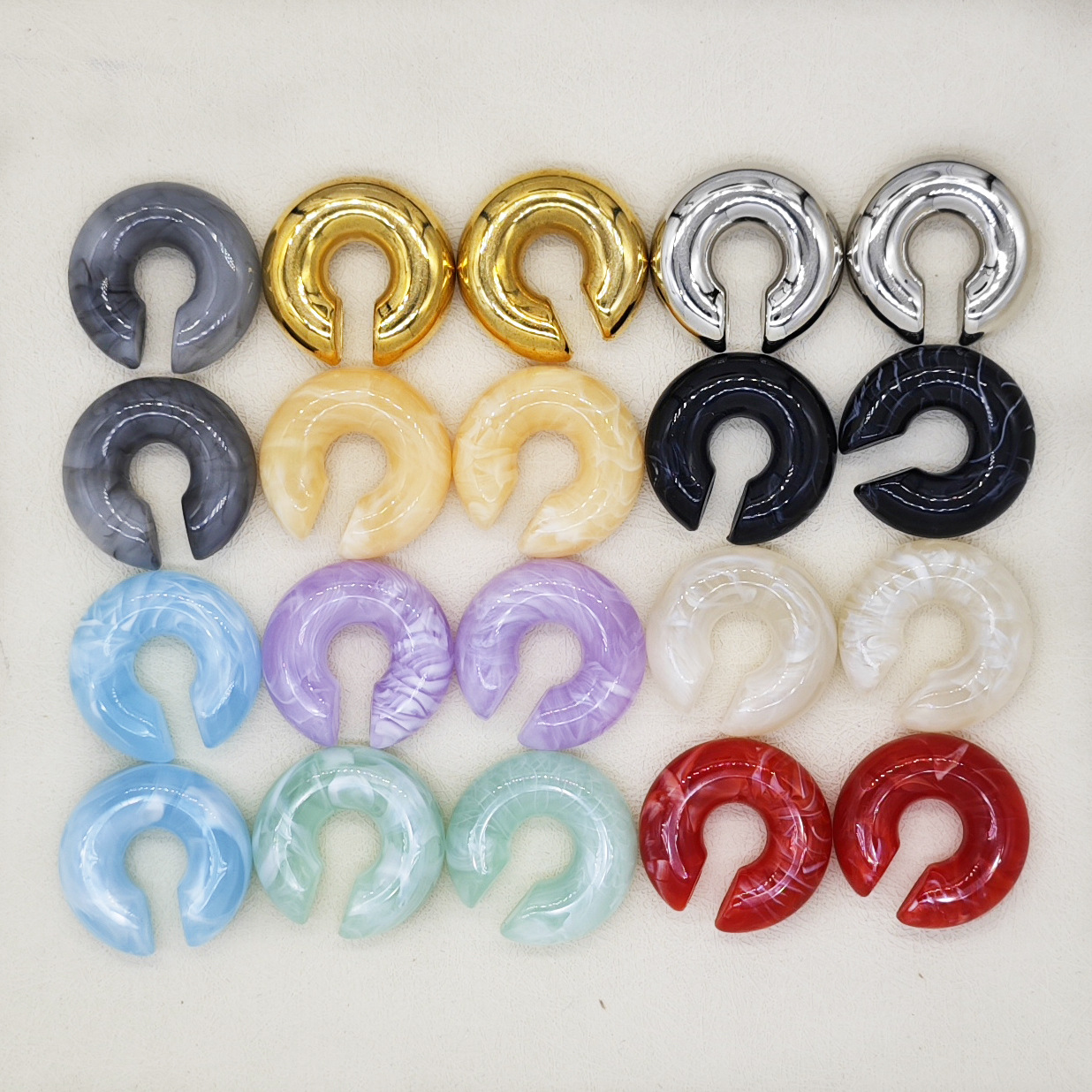 8g Weight Alloy Ear Needle Material Ear Cuffs Classification 1 Pair Quantity Casual Occasion Alloy Material C Shape Pattern Women's Gender Cute Style 1 Pair Cute C Shape Alloy Ear Cuffs 无