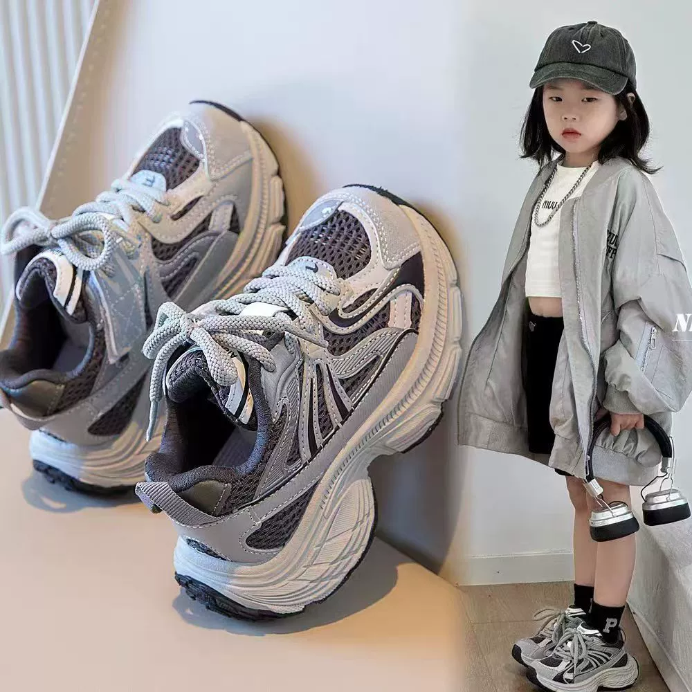 Детская спортивная обувь для мальчиков и обувь для мальчиков весной 2025 новая сетка повседневная обувь для девочек