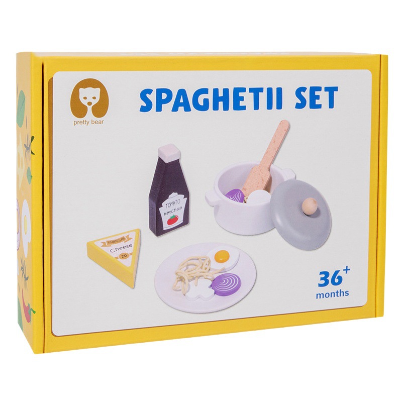 Cocina de simulación de madera para niños pasta jugar casa rompecabezas bebé interacción padre-hijo educación temprana juguetes traje