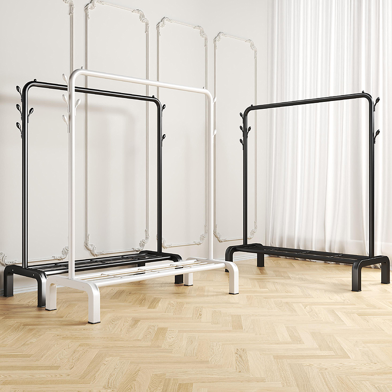 Tendedero piso dormitorio doméstico colgar ropa plegable de un solo poste dormitorio interior simple perchero de secado móvil