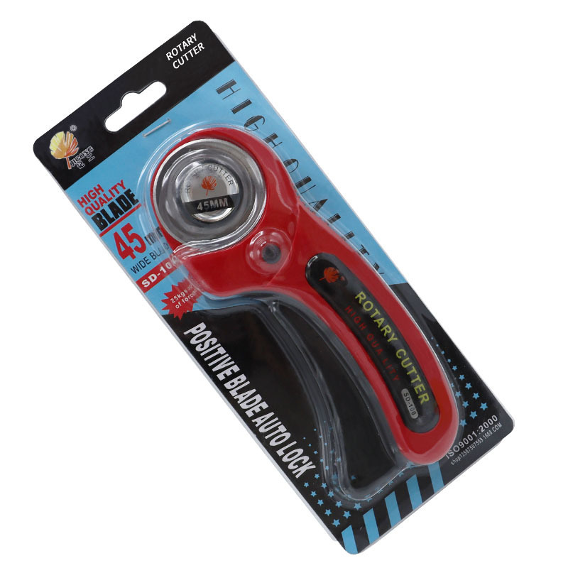 Patchwork cuchillo de rodillo de cocina 45mm cuchillo de corte de cuero con hoja anillo de goma hoja de corte mango rodillo